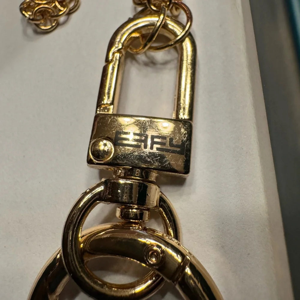 EFFY Gold Chain Key Chain Charm for Women Handbag Accessory with Clasp and Ring - Picture 7 of 8